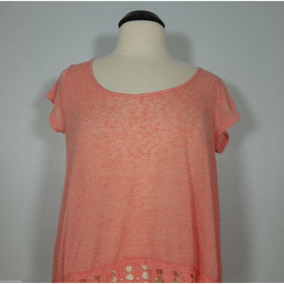 MISS DAISY (size M) Peach Crop Top Juniors - Picture 1 of 6
